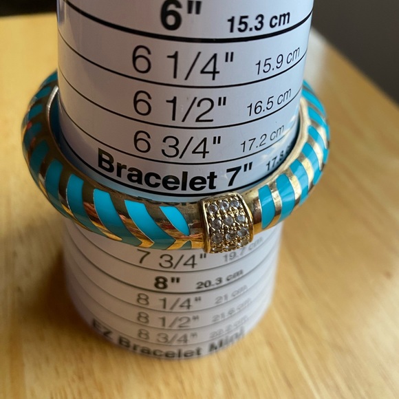 Angelique de Paris Gold Over Sterling & Resin Bangle Bracelet Set - Picture 11 of 11